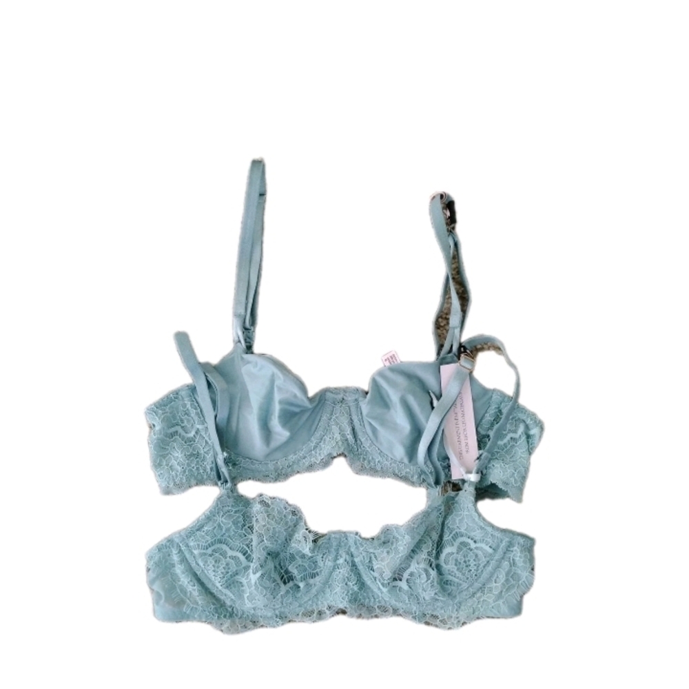 Victoria's Secret Dream Angels Push-Up w/o Padding Bra Green Size 32A LOT 2 NWT